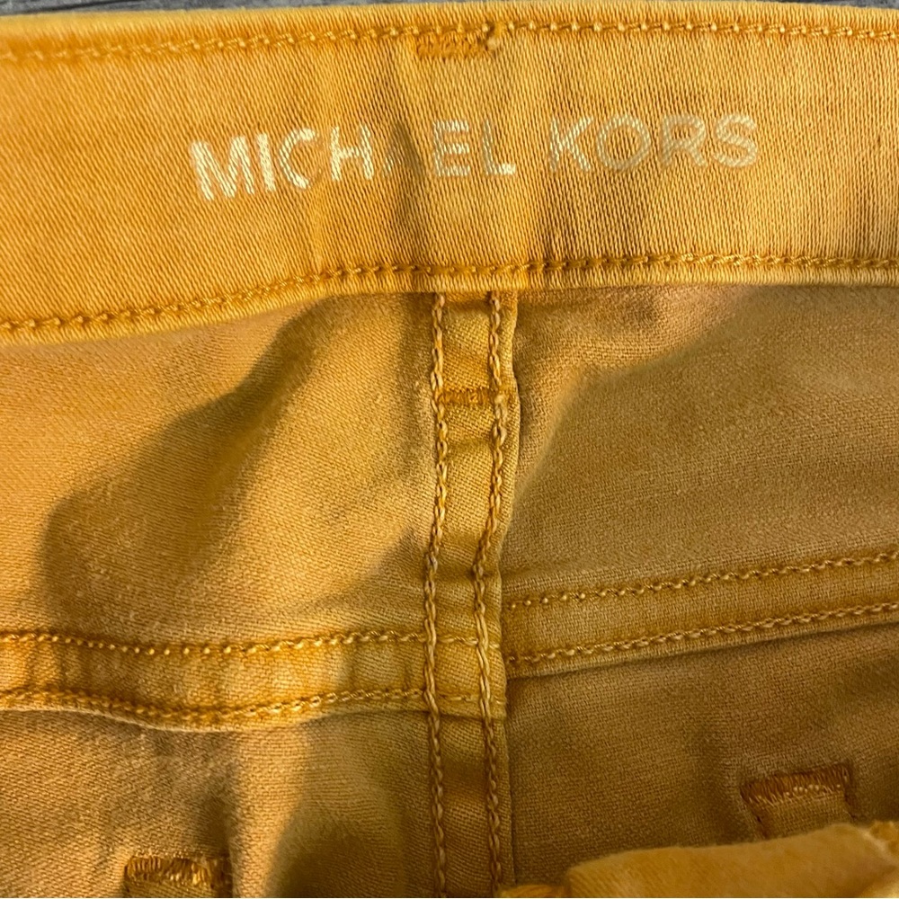 MICHAEL Michael Kors Mustard Skinny‎ Slim Leg Jeans Women’s 10 High Rise Denim - Picture 3 of 8
